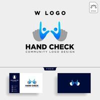 Hand Check Genehmigung Community Logo Vorlage Vektor-Illustration Symbol Element isoliert Vektor Hand Check Genehmigung Community Logo Vorlage Vektor-Illustration Symbol Element isoliert Vektor