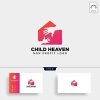 Hand nach Hause Charity Logo Vorlage Vektor-Illustration Symbol Element isoliert Vektor