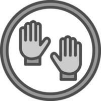 Handschuhe-Vektor-Icon-Design vektor