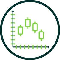 Candlestick-Diagramm-Vektor-Icon-Design vektor