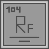 Rutherfordium Vektor Symbol Design