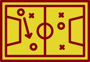 Fußball Taktik skizzieren Vektor Symbol Design