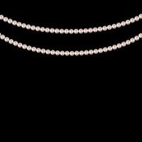 realistische Perlenkette auf schwarzem Hintergrund vektor