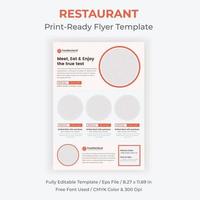 neueste Food Restaurant Flyer Vorlage für die Förderung von Restaurant Services Unternehmen vektor