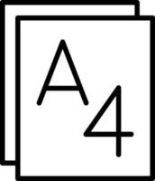 Papier Größe Vektor Symbol Design
