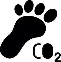 Kohlenstoff Fußabdruck Vektor Symbol Design