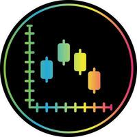 ljusstake Diagram vektor ikon design