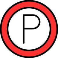 Parkplatz-Vektor-Icon-Design vektor