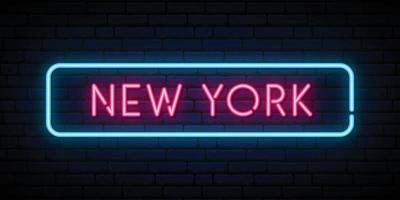 new york neonskylt vektor