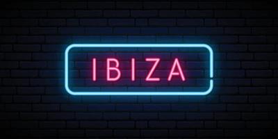 Ibiza Leuchtreklame vektor