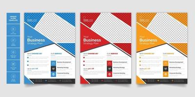 broschyrer för företagsaffärsblad design A4-mall vektor