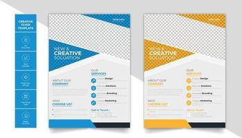 Corporate Business Flyer Design Layout mit attraktiven Farbschema vektor