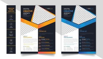 Corporate Business Flyer Design Layout mit attraktiven Farbschema vektor