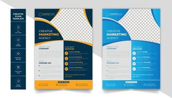 Corporate Business Flyer Design Layout mit attraktiven Farbschema vektor