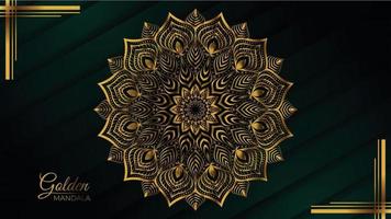 abstrakter schöner goldener Mandala-Designhintergrund für Grußkarteneinladung und Hintergrund viele Schablone vektor