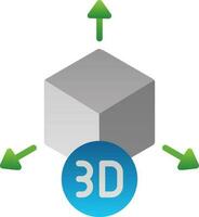 3D-Modell-Vektor-Icon-Design vektor