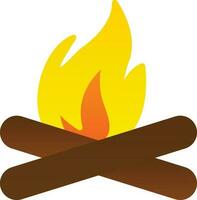 Lagerfeuer-Vektor-Icon-Design vektor