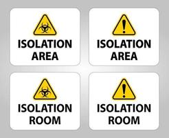 Isolationsbereich für biologische Gefahren und Raumschild vektor