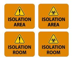 Isolationsbereich für biologische Gefahren und Raumschild vektor