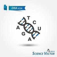DNA-Symbol Desoxyribonukleinsäure wissenschaftlicher Vektor
