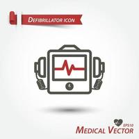 defibrillator ikon medicinsk vektor