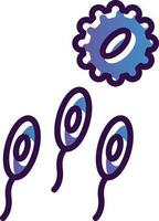 Sperma-Vektor-Icon-Design vektor