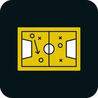 Fußball Taktik skizzieren Vektor Symbol Design