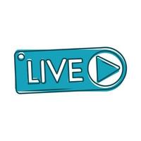 Live-Multimedia-Stream Internet blau Design vektor