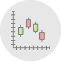 ljusstake Diagram vektor ikon design