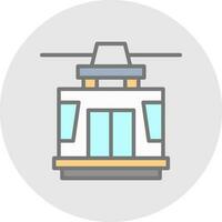 Seilbahn-Vektor-Icon-Design vektor