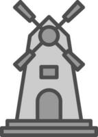 Windmühlen-Vektor-Icon-Design vektor