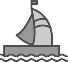 Hausboot-Vektor-Icon-Design vektor