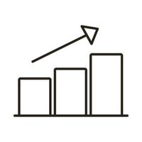 statistikfält med pillinje stilikon vektor