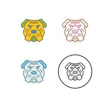 Bulldogge-Vektor-Symbol vektor