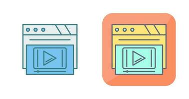 Video-Player-Vektorsymbol vektor