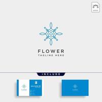 blomma blommig linje skönhet premium enkel logotyp mall vektor ikon element