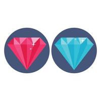 diamanter i platt design illustration pärla juvel vektor