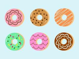 Donuts mit Belagvektor vektor