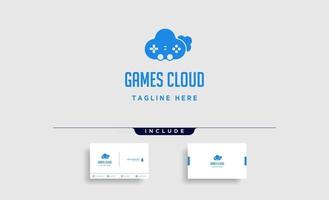 Cloud-Spiel Logo Design Vorlage Vektor Icon Element Element Vektor