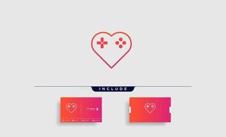 Liebe Spiel Pad Logo Design Vorlage Vektor-Illustration Symbol Element isoliert vektor
