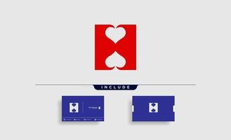 Buchstabe h Poker Logo Design Vorlage Vektor-Illustration Symbol Element Vektor