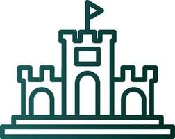 Sand Schloss Vektor Symbol Design