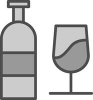 vin flaska vektor ikon design