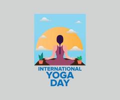 internationell yogadag gratis illustration vektor