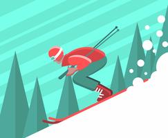 Skifahrer-Illustration vektor