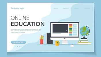Online-Bildung mit Computer vektor