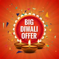 Diwali Festival Angebot Big Sale Hintergrund Template Design vektor