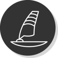 Windsurf-Vektor-Icon-Design vektor