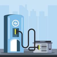 ökologische elektrische Kraftstoffpumpenbatterie für Fahrzeuge vektor