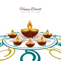 Glückliche diwali diya Öllampen-Festivalhintergrundillustration vektor